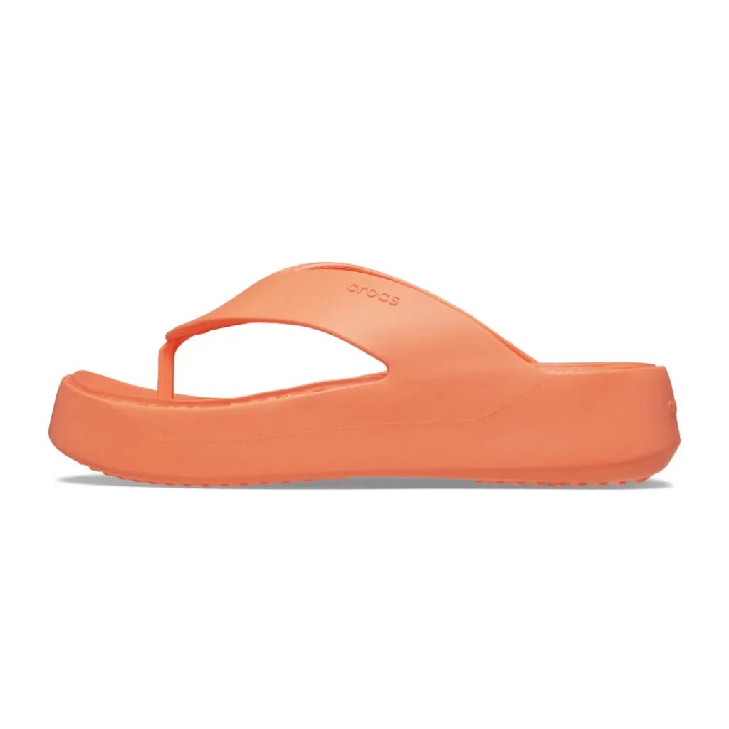 Crocs Sandalias Getaway Plataforma Flip Naranja, para Mujer