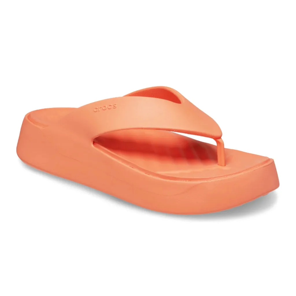 Crocs Sandalias Getaway Plataforma Flip Naranja, para Mujer