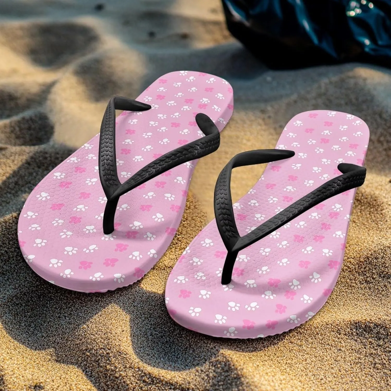 Cushion Breeze Women's Flip Flop Fashion House Soft Cushion Footbed Arch Support Fashion Summer Shoes Black Sole Size US 5.5-9.5