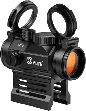 CVLIFE FoxSpook Motion Awake Red Dot Sight, 2 MOA Red Dot Scope Auto On & Off, 1x20mm Red Dot Optics with Low Profile and Lower 1/3 Co-Witness Mount, Flip Lens Covers and Anti-Reflection Device