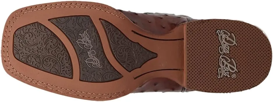 Dan Post Boots Womens Kylo Embroidered Square Toe Pull On Casual Boots Mid Calf Low Heel 1-2" - Brown