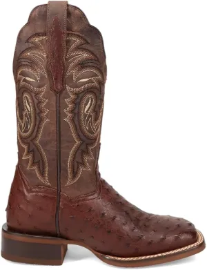 Dan Post Boots Womens Kylo Embroidered Square Toe Pull On Casual Boots Mid Calf Low Heel 1-2" - Brown