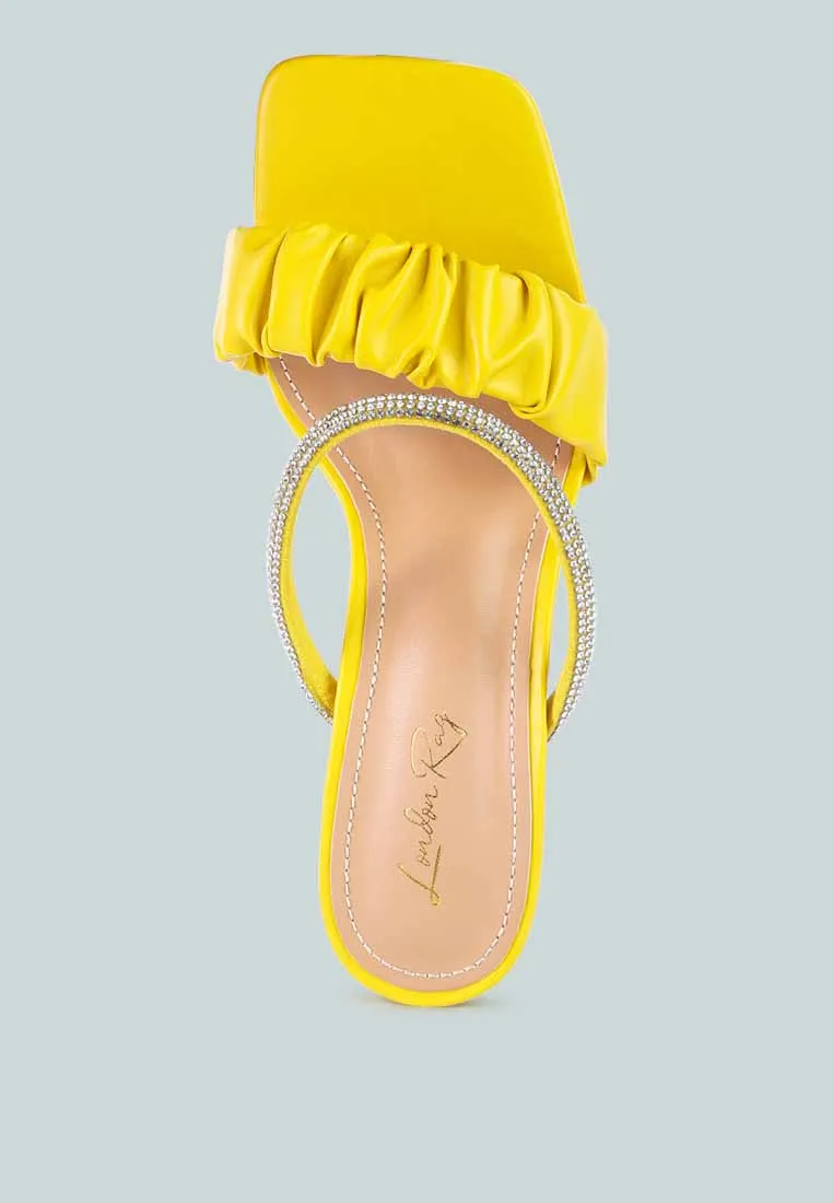 Date Look Clear Heel Rhinestone Sandals By Ruw