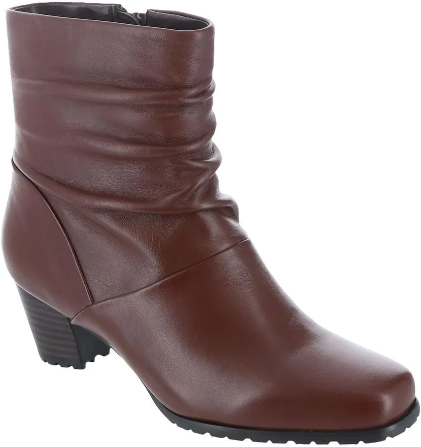David Tate Womens Arieta Leather Ankle Booties