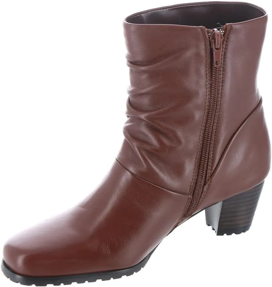 David Tate Womens Arieta Leather Ankle Booties