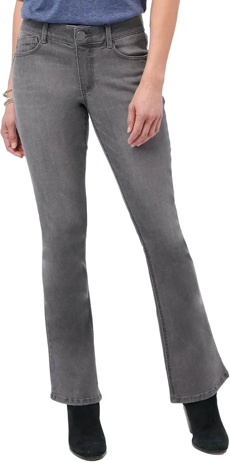 Democracy Women's Petite Plus Size Ab Solution Itty Bitty Boot Jean