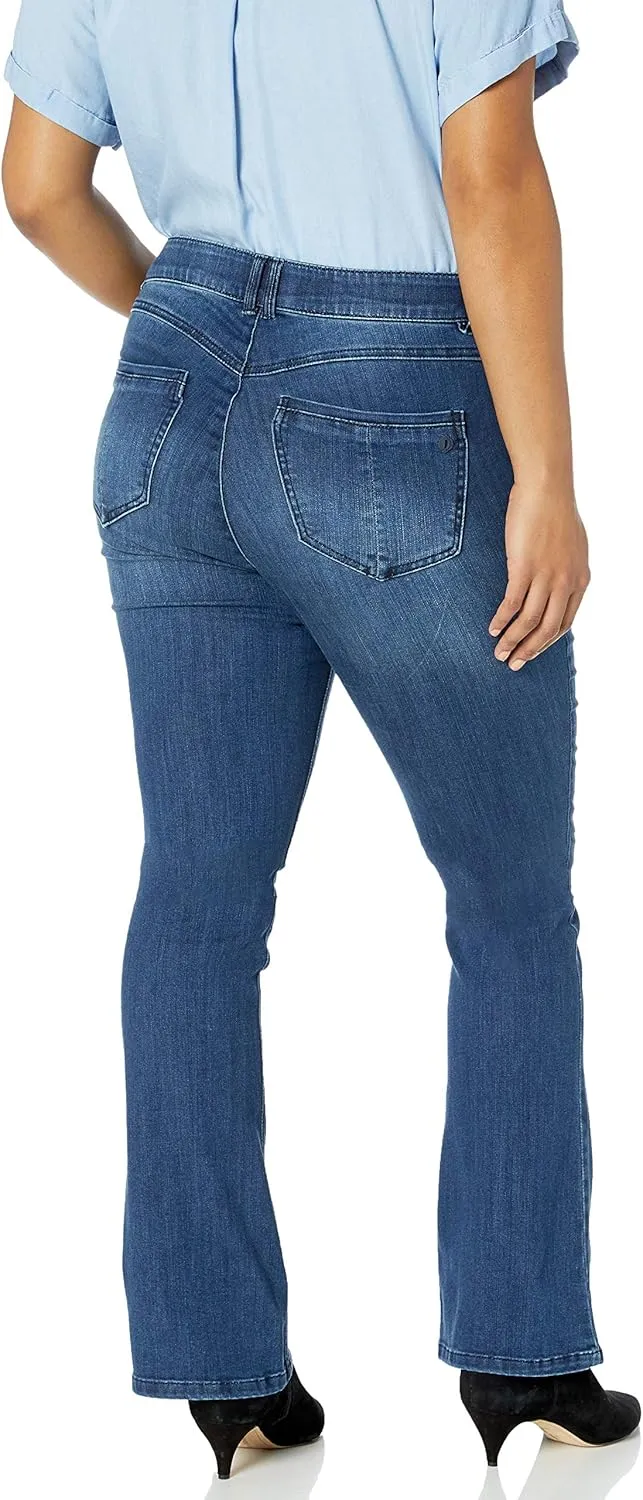 Democracy Women's Petite Plus Size Ab Solution Itty Bitty Boot Jean