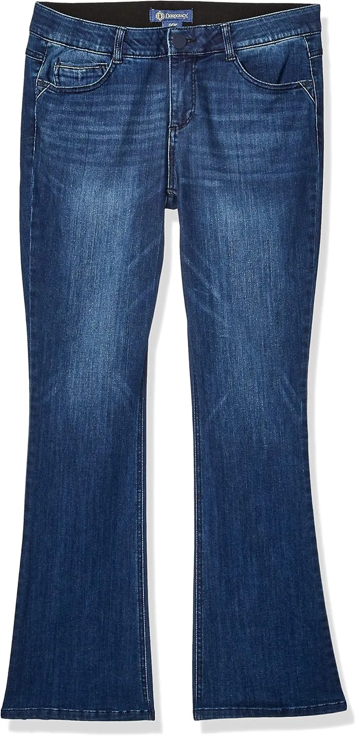 Democracy Women's Petite Plus Size Ab Solution Itty Bitty Boot Jean