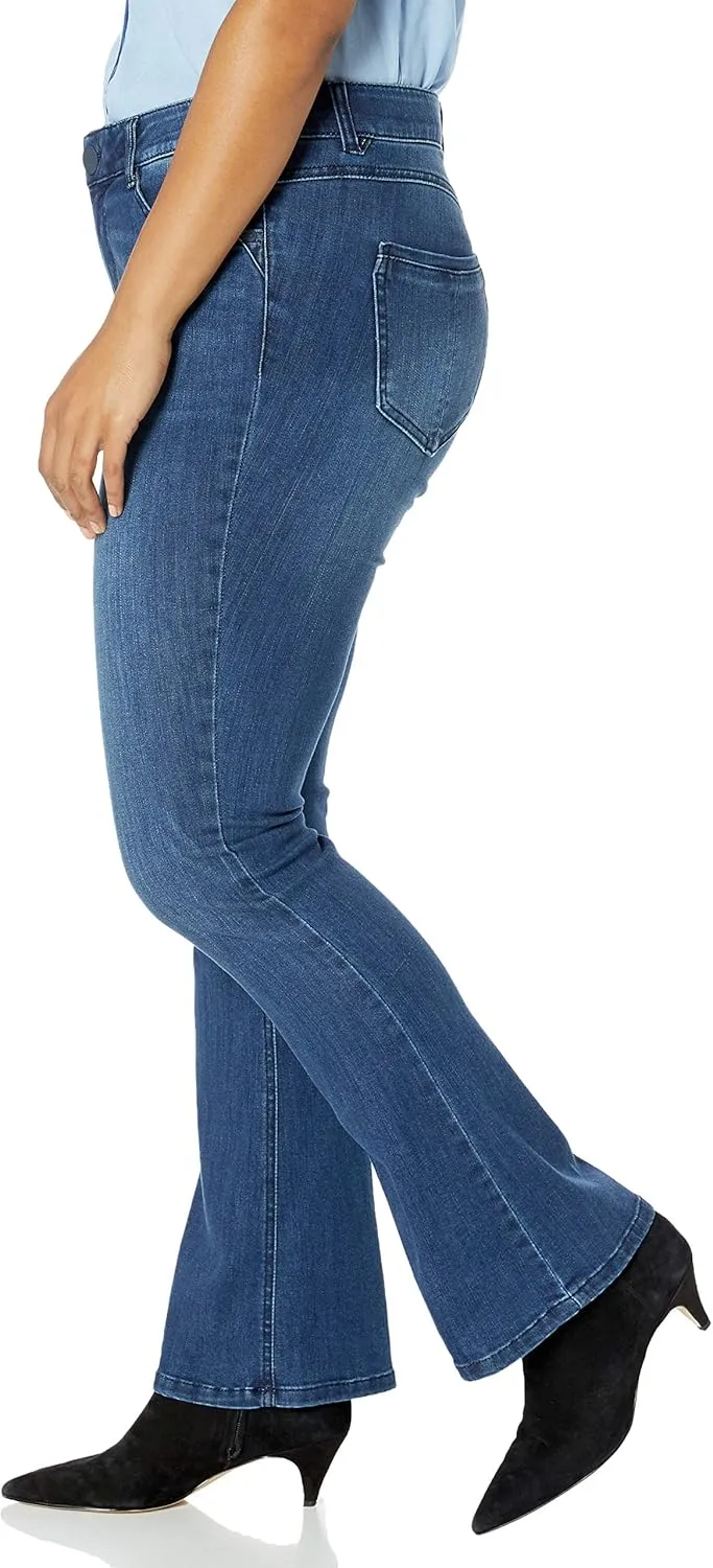 Democracy Women's Petite Plus Size Ab Solution Itty Bitty Boot Jean