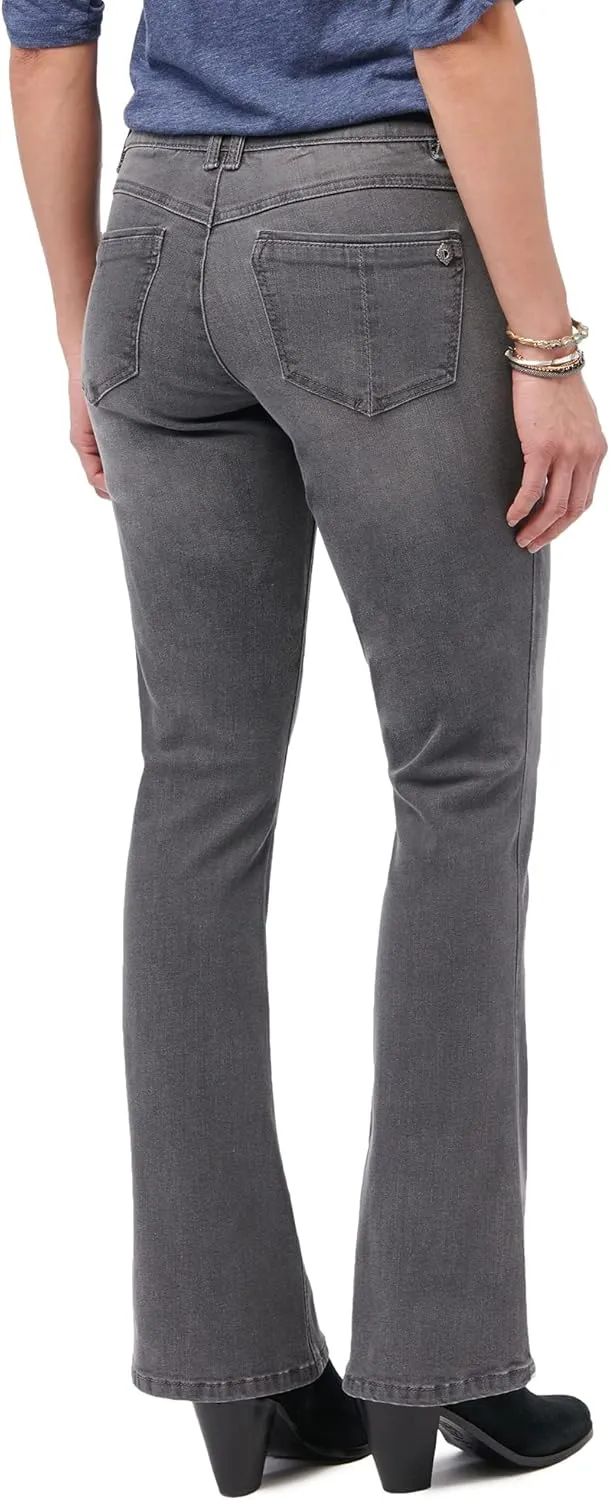 Democracy Women's Petite Plus Size Ab Solution Itty Bitty Boot Jean