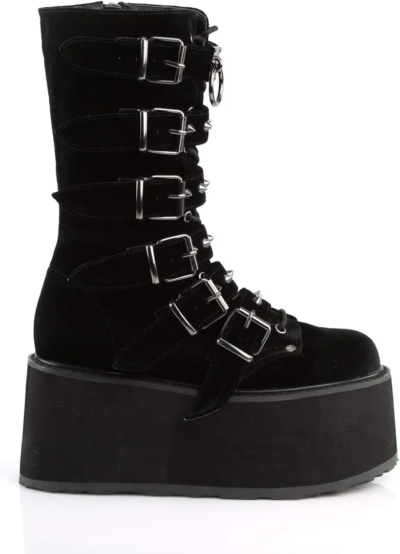 Demonia Women's Damned-225 Mid Calf Boot