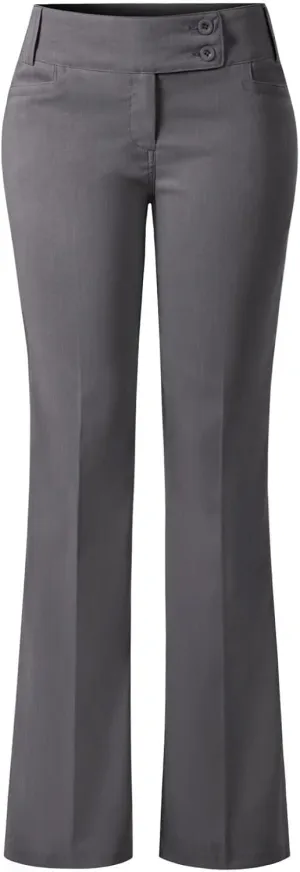 Design by Olivia Women's Relaxed Boot-Cut Office Pants Trousers Slacks