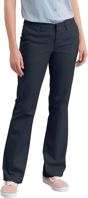 Dickies Women's Slim Fit Boot Cut Leg Twill Pant-Petite/Tall