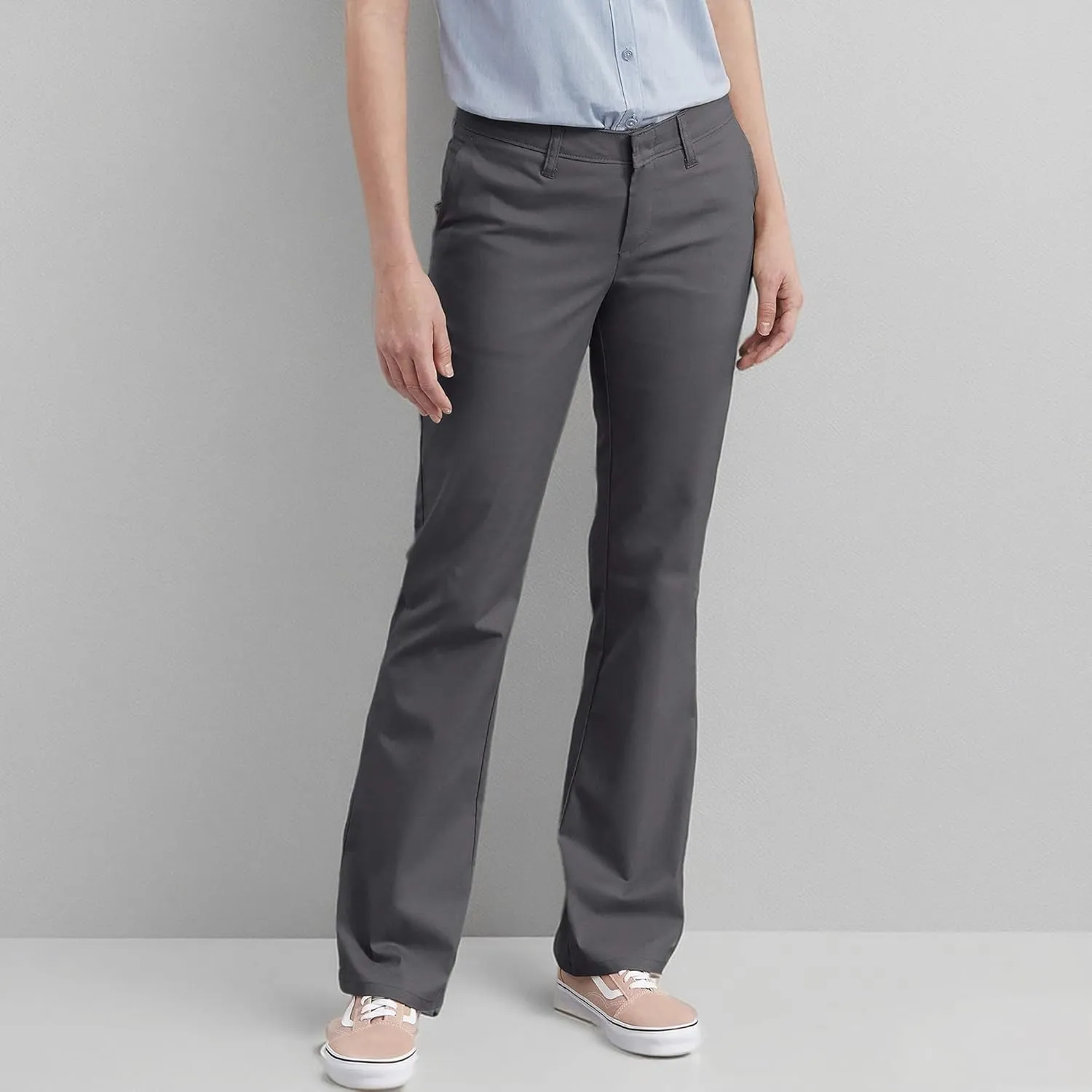 Dickies Women's Slim Fit Boot Cut Leg Twill Pant-Petite/Tall