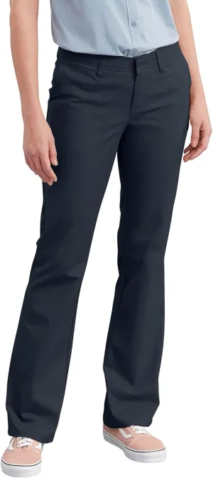 Dickies Women's Slim Fit Boot Cut Leg Twill Pant-Petite/Tall