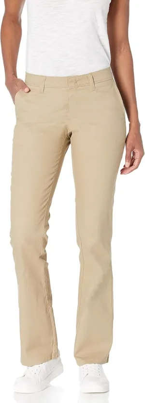 Dickies Women's Slim Fit Boot Cut Leg Twill Pant-Petite/Tall