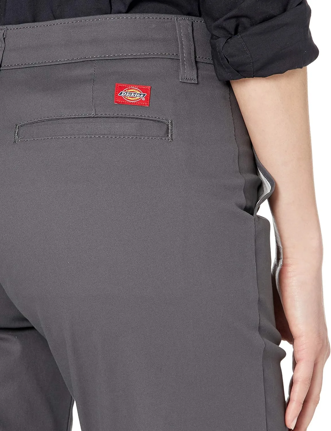 Dickies Women's Slim Fit Boot Cut Leg Twill Pant-Petite/Tall