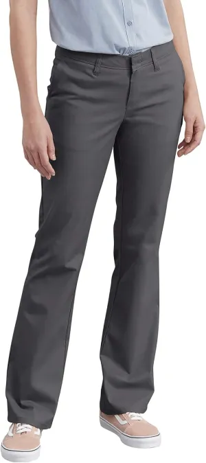 Dickies Women's Slim Fit Boot Cut Leg Twill Pant-Petite/Tall