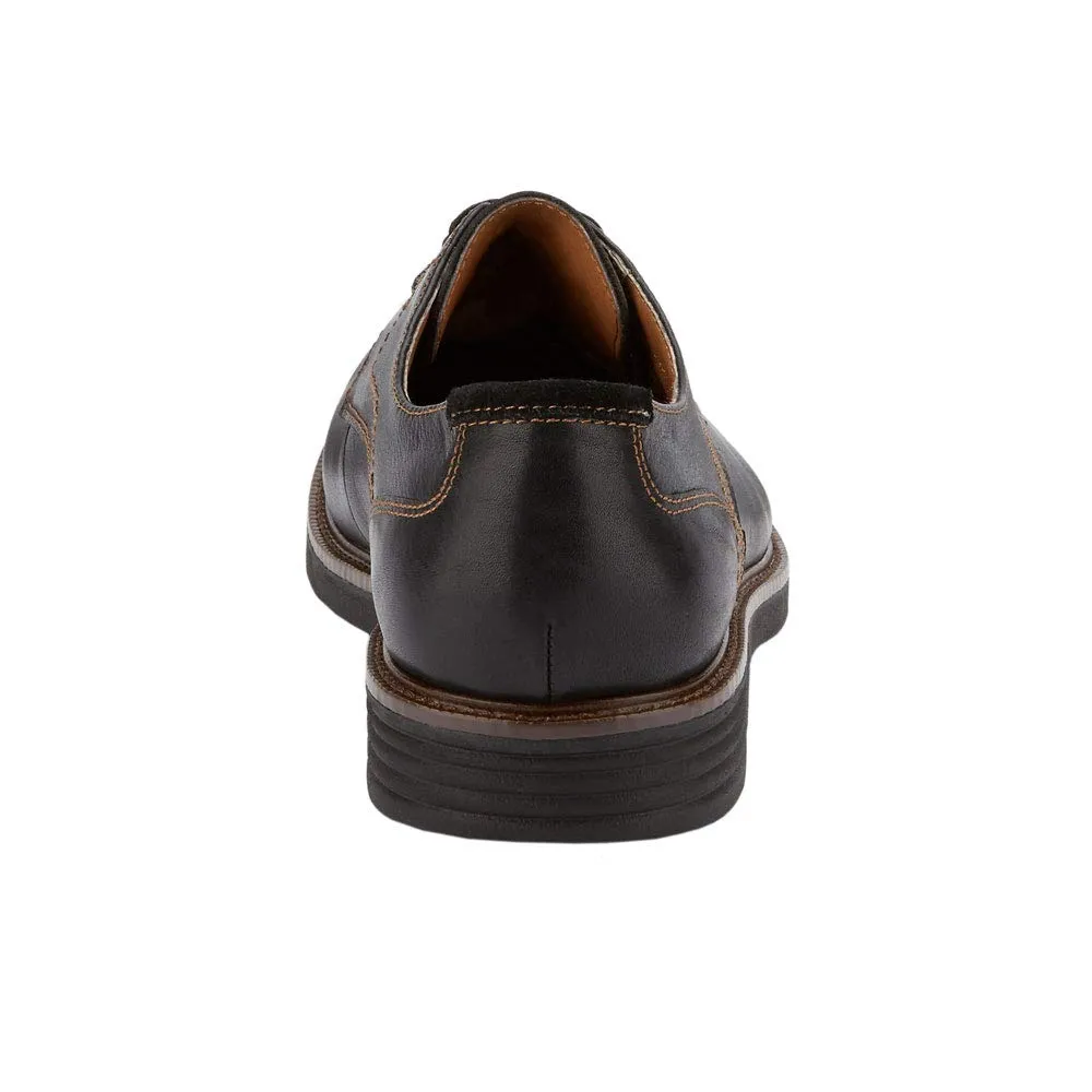DOCKERS Mens Parkway Leather Dress Casual Oxford Shoe with Stain Defender, Black, 11 W