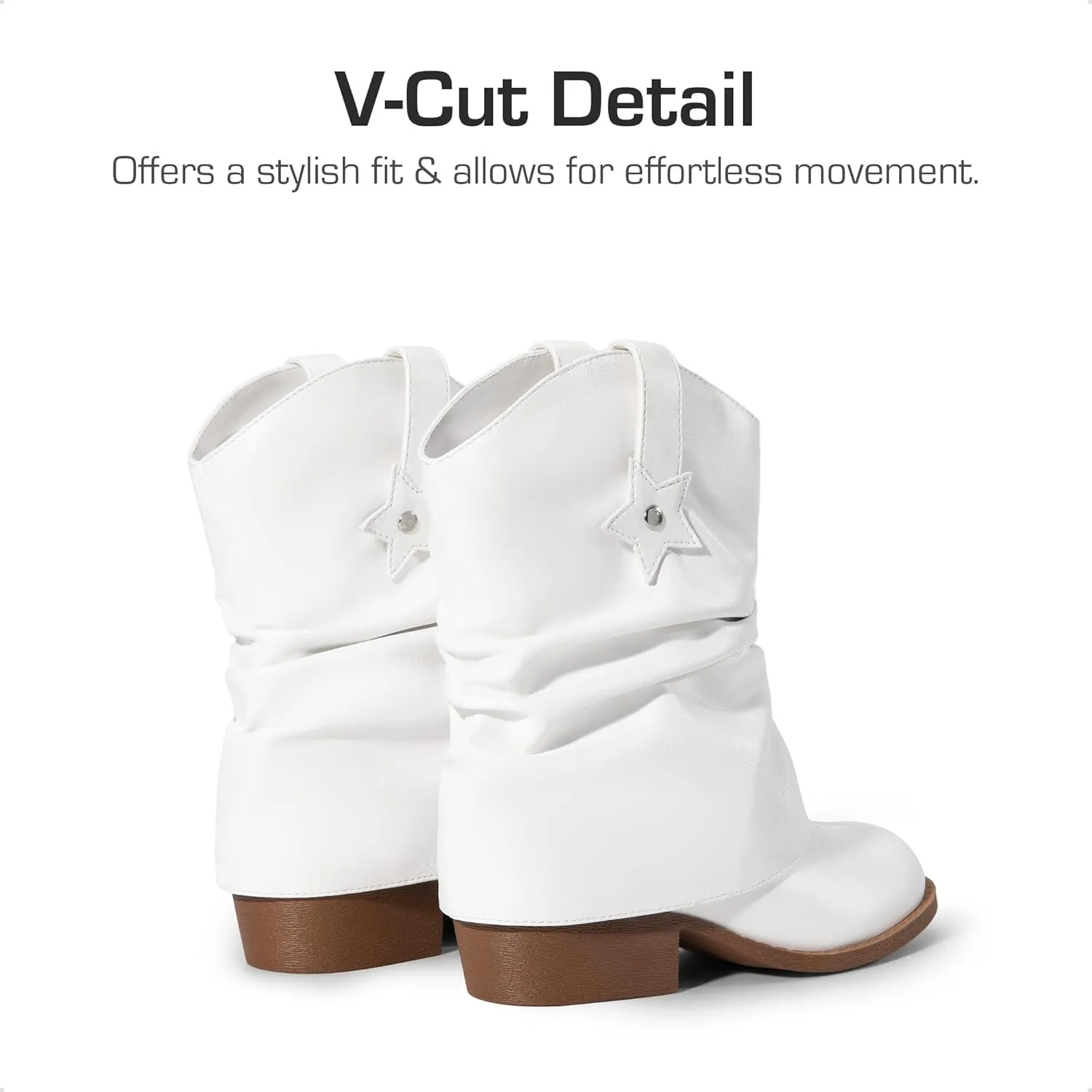 DREAM PAIRS Girls Cowboy Cowgirl Boots 2-in-1 Western Removable Cuff Fold Over Embroidered Fashion Mid Calf Shoes