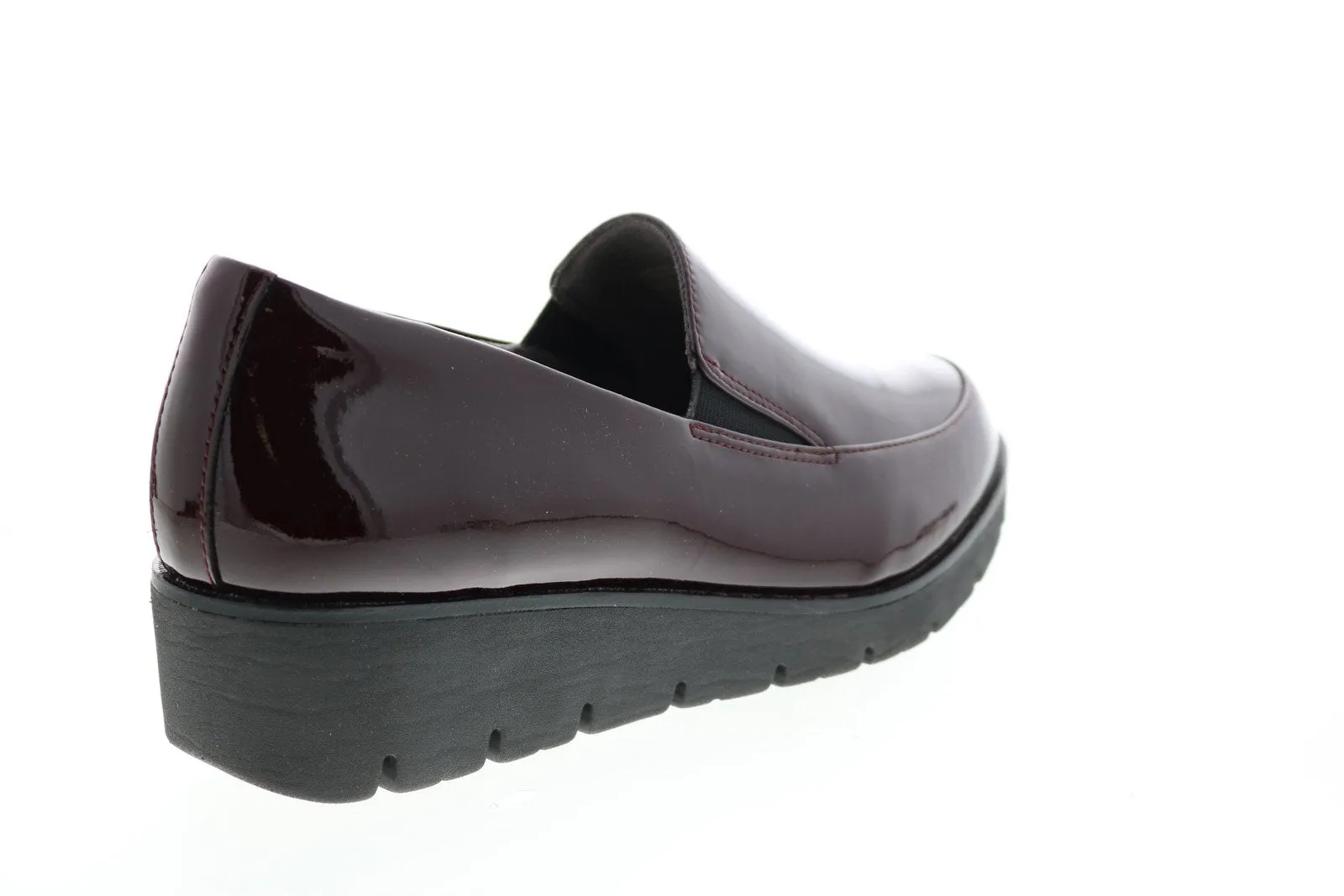 Earth Zurich Bern Womens Burgundy Patent Leather Slip On Loafer Flats Shoes