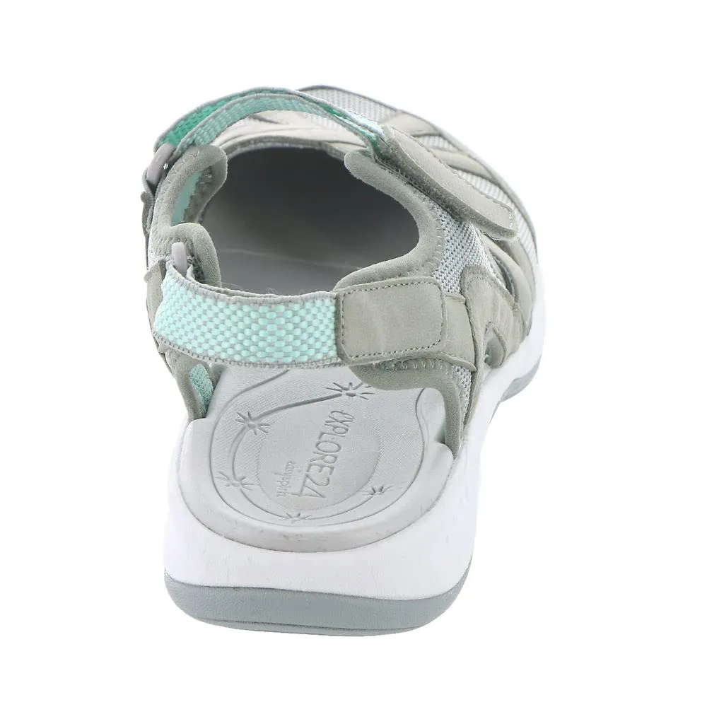 Easy Spirit Women's Esplash Sport Sandal, Grey 051, 6 X-Wide