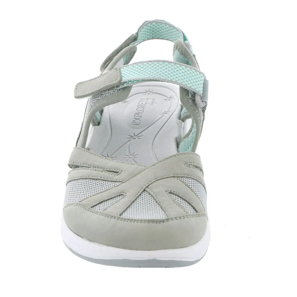Easy Spirit Women's Esplash Sport Sandal, Grey 051, 6 X-Wide