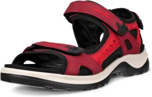 ECCO Women's Yucatan Sport Sandal, Brick/Chili RED Nubuck, 10-10.5