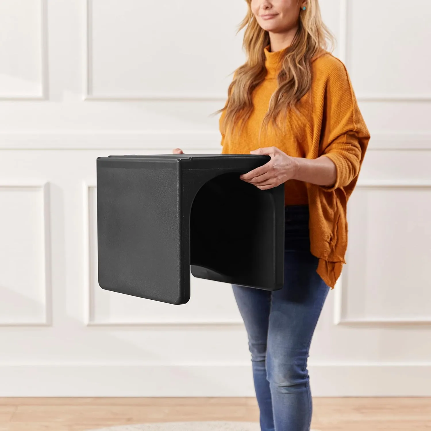 ECR4Kids Tri-Me 3-In-1 Cube Chair, Kids Furniture, Black