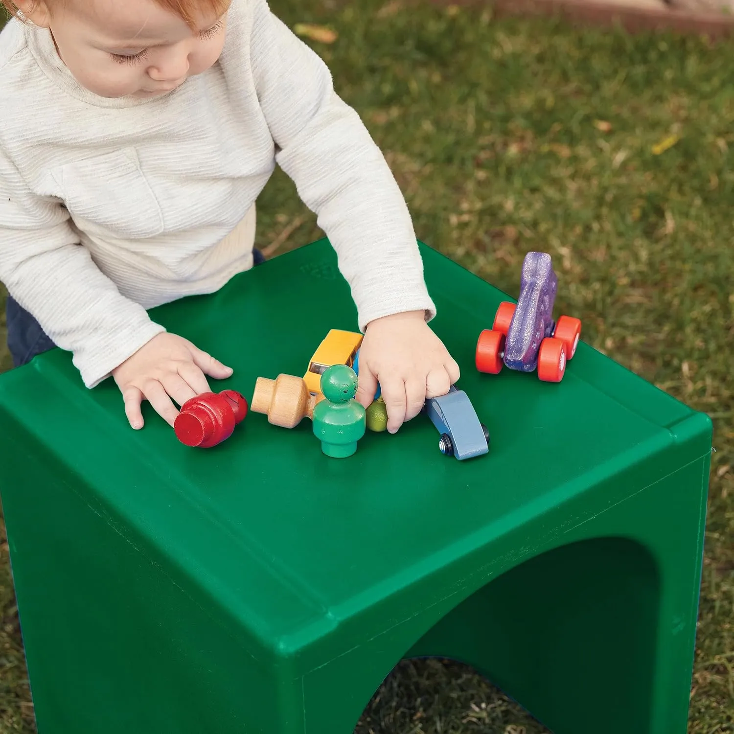 ECR4Kids Tri-Me 3-In-1 Cube Chair, Kids Furniture, Green