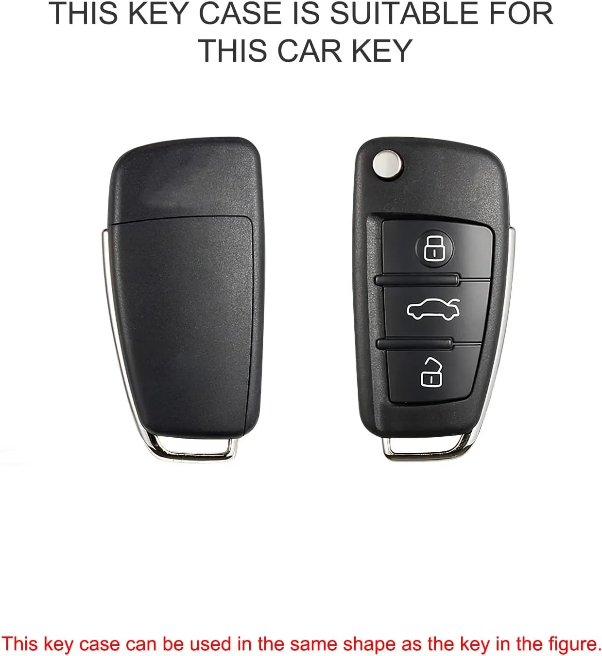 ELOHEI for Audi Key Fob Cover Case,Premium Soft TPU Stripes 360 Degree Full Protection Key Shell Key Case Cover Compatible with Audi A1 A3 Q3 Q7 R8 A6L TT