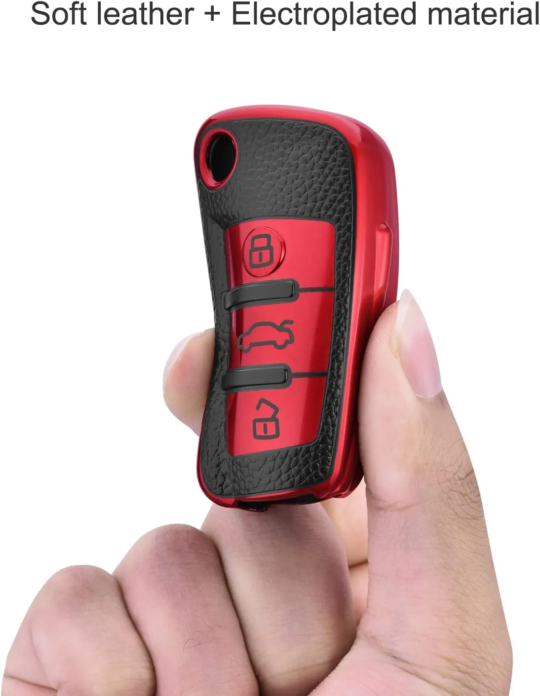 ELOHEI for Audi Key Fob Cover Case,Premium Soft TPU Stripes 360 Degree Full Protection Key Shell Key Case Cover Compatible with Audi A1 A3 Q3 Q7 R8 A6L TT