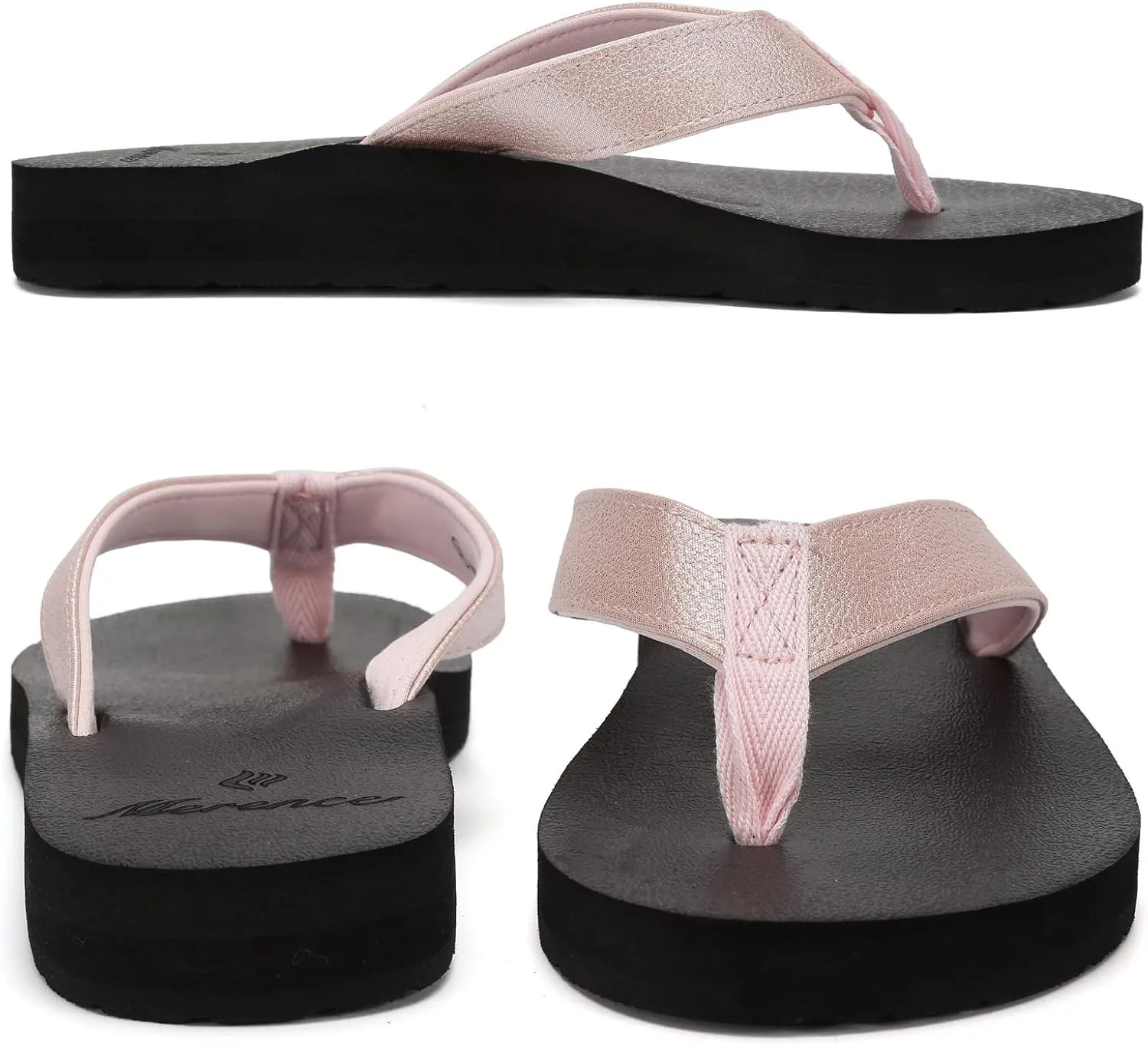 EQUICK Women's Flip Flops Arch Support Yago Mat Insole Sandal Casual Slipper Outdoor and Indoor-U219SLT003-N