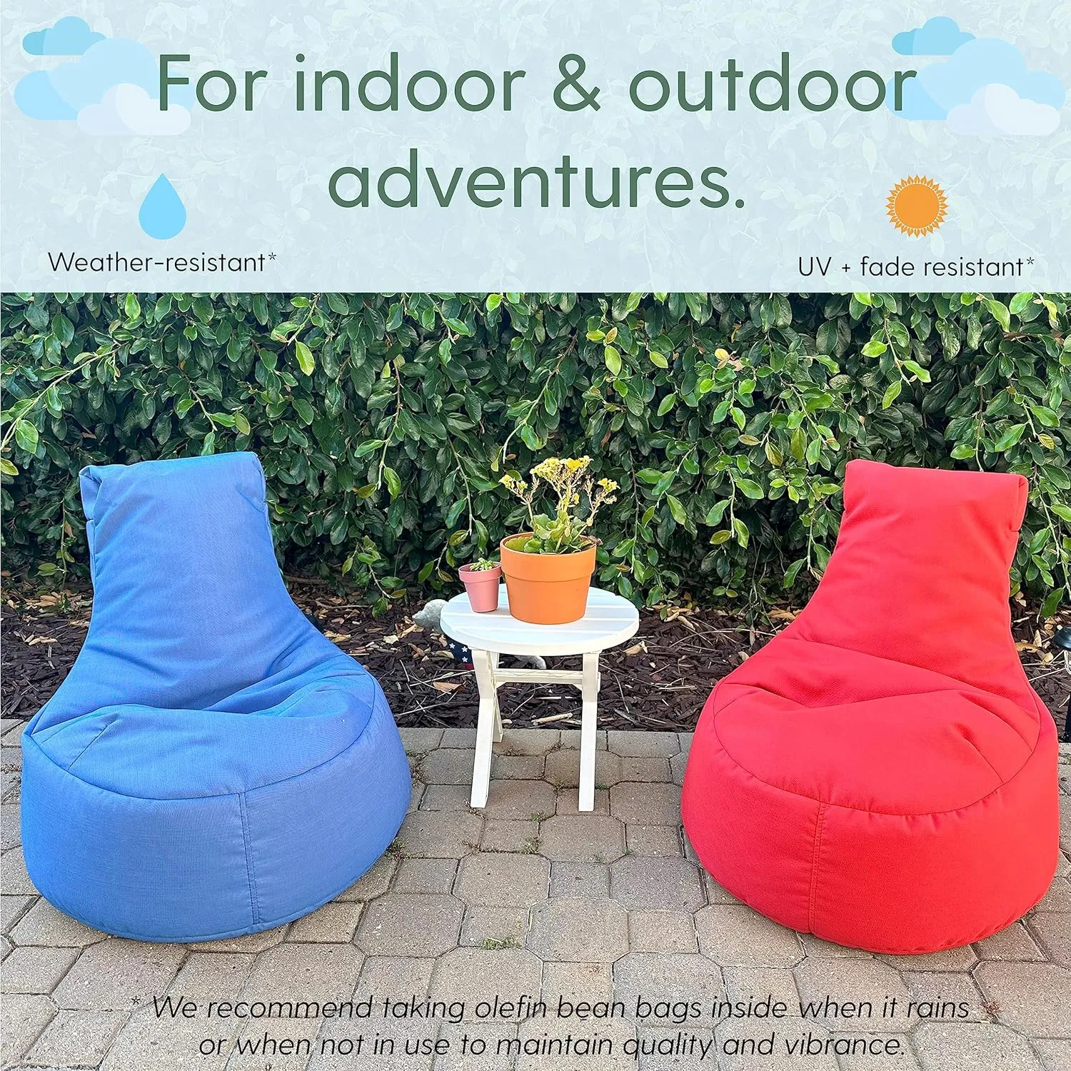 Factory Direct Partners Element Paddle Out Bean Bag Chair for Kids, Comfy Indoor Outdoor Bean-Filled Flexible Seating for Reading, Playroom, Classroom, Patio or Garage - Burnt Orange, 14031-121
