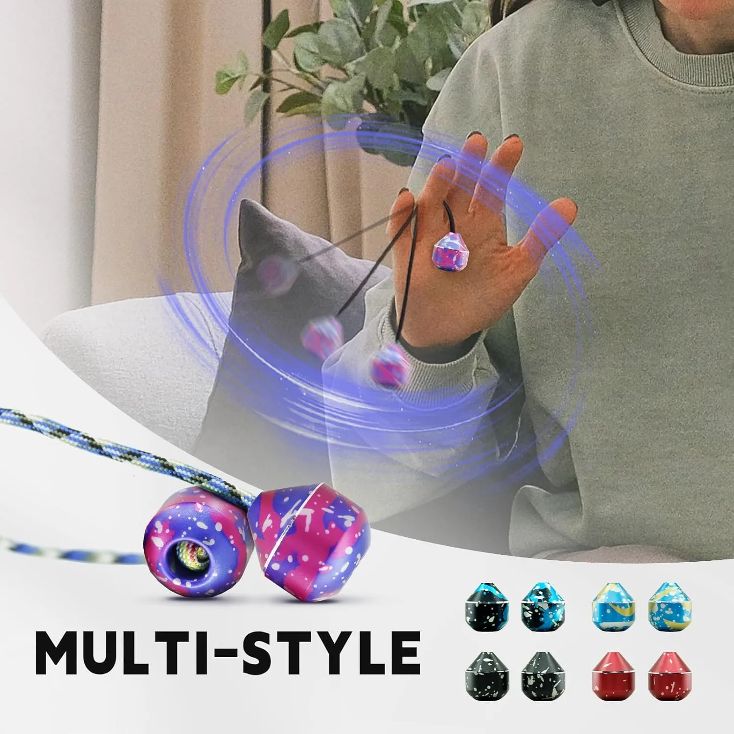 Fidget Beads, EDC Relieve Anxiety Toy Metal Fidget Toy for Stress Relief Home Office Toy Worry Beads Fidget for Men Women Teens (Black)