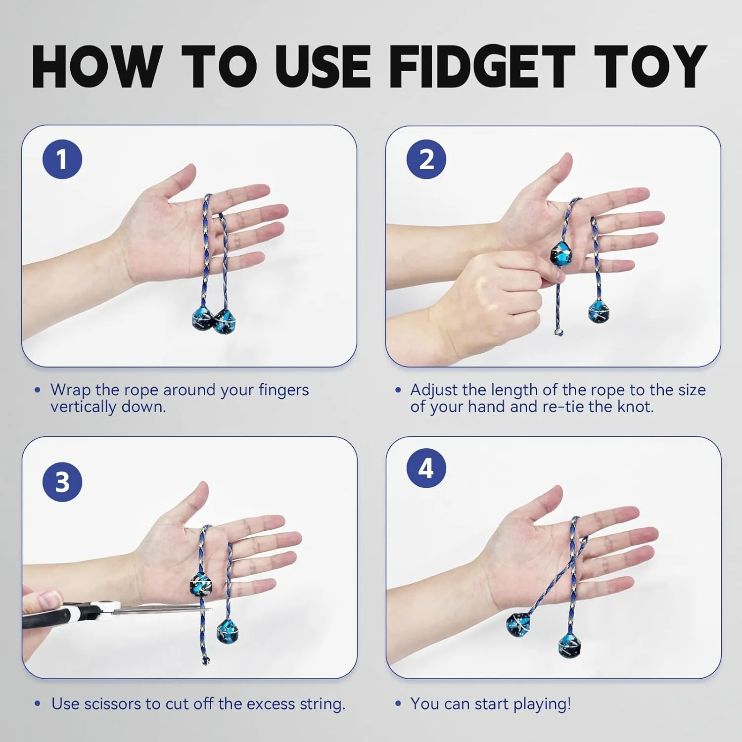 Fidget Beads, EDC Relieve Anxiety Toy Metal Fidget Toy for Stress Relief Home Office Toy Worry Beads Fidget for Men Women Teens (Black)