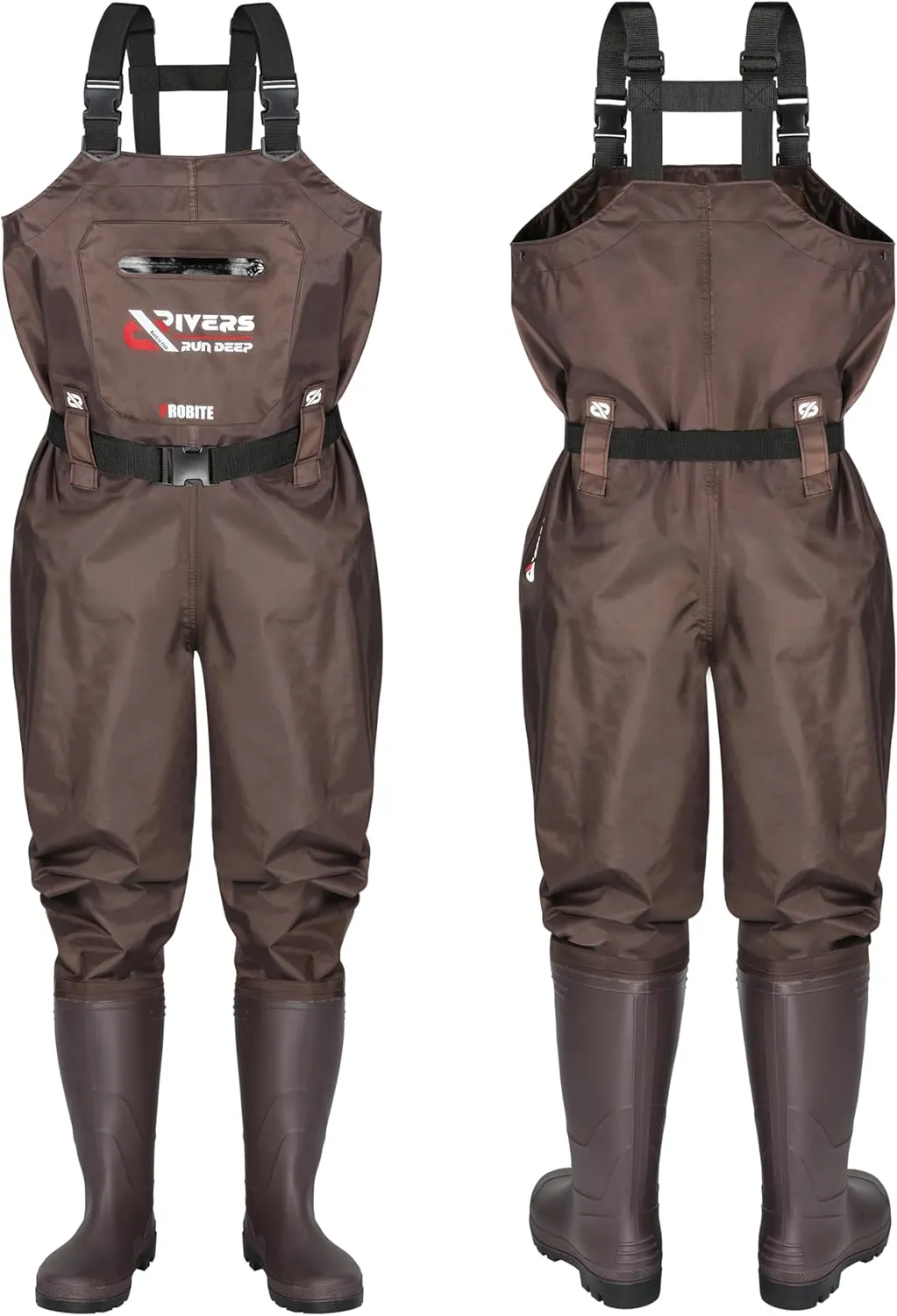 Fishing Chest Waders for Men Women with Boots Waterproof 210D Nylon PVC Breathable Waders for Hunting