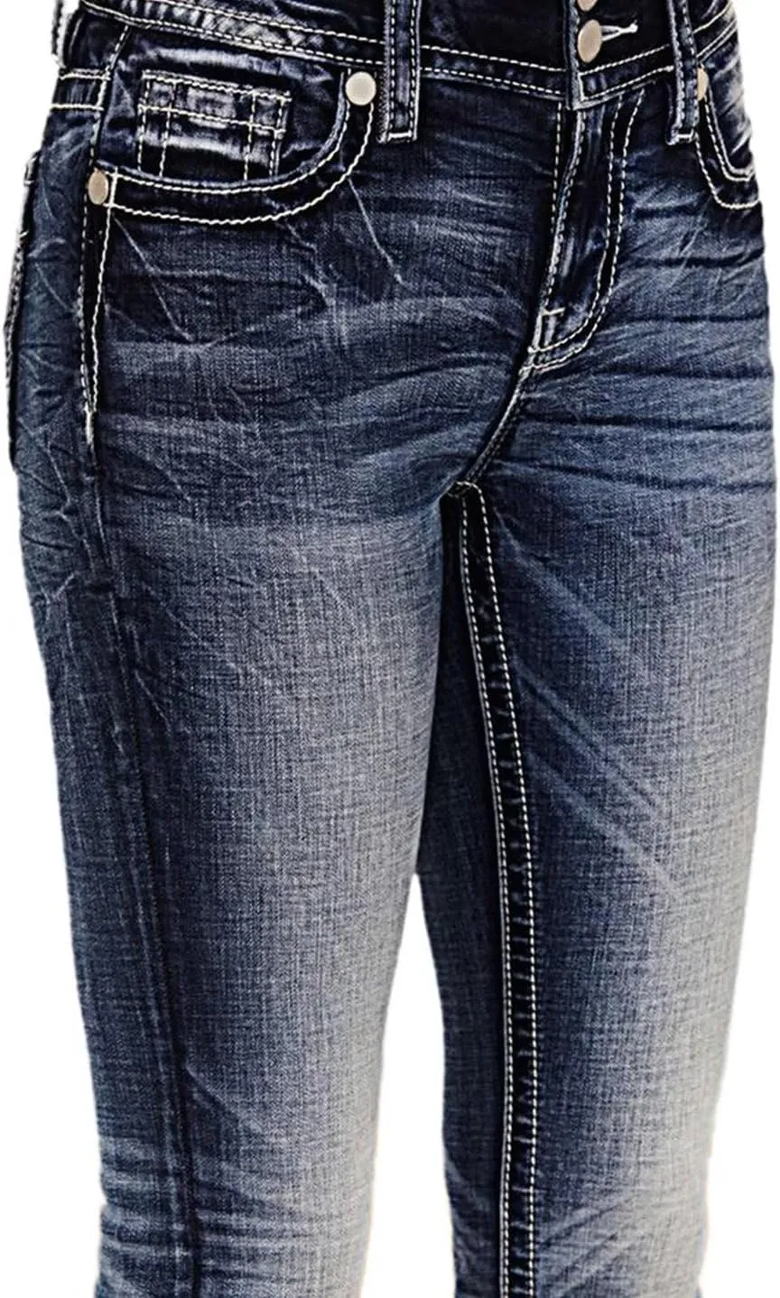 Flamingals Butt Lifting Bootcut Jeans Stretchy Casual Fall Winter Trendy Flare Leg Jeans for Women