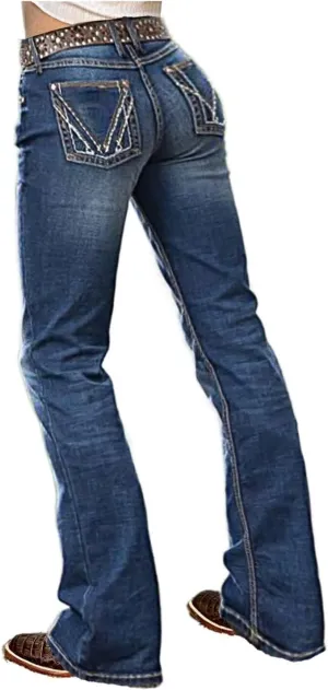Flamingals Butt Lifting Bootcut Jeans Stretchy Casual Fall Winter Trendy Flare Leg Jeans for Women