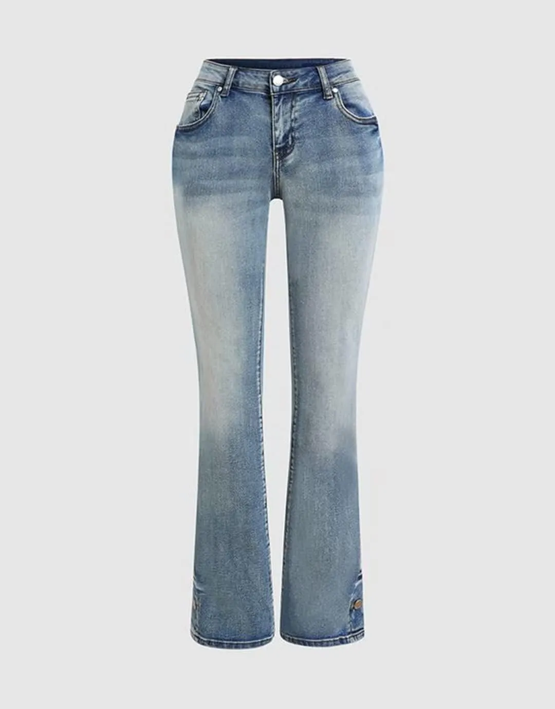 Flamingals Butt Lifting Bootcut Jeans Stretchy Casual Fall Winter Trendy Flare Leg Jeans for Women