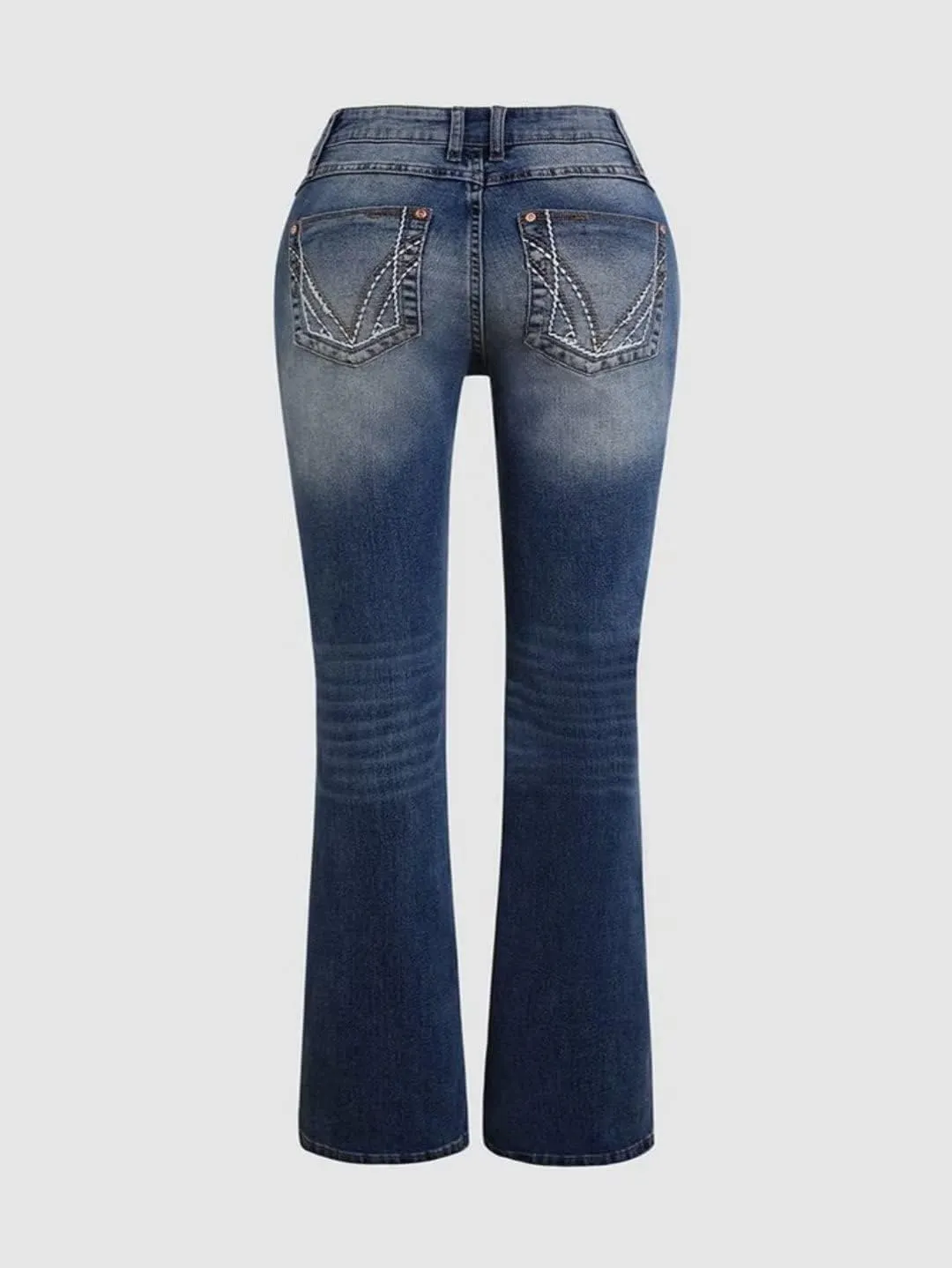 Flamingals Butt Lifting Bootcut Jeans Stretchy Casual Fall Winter Trendy Flare Leg Jeans for Women