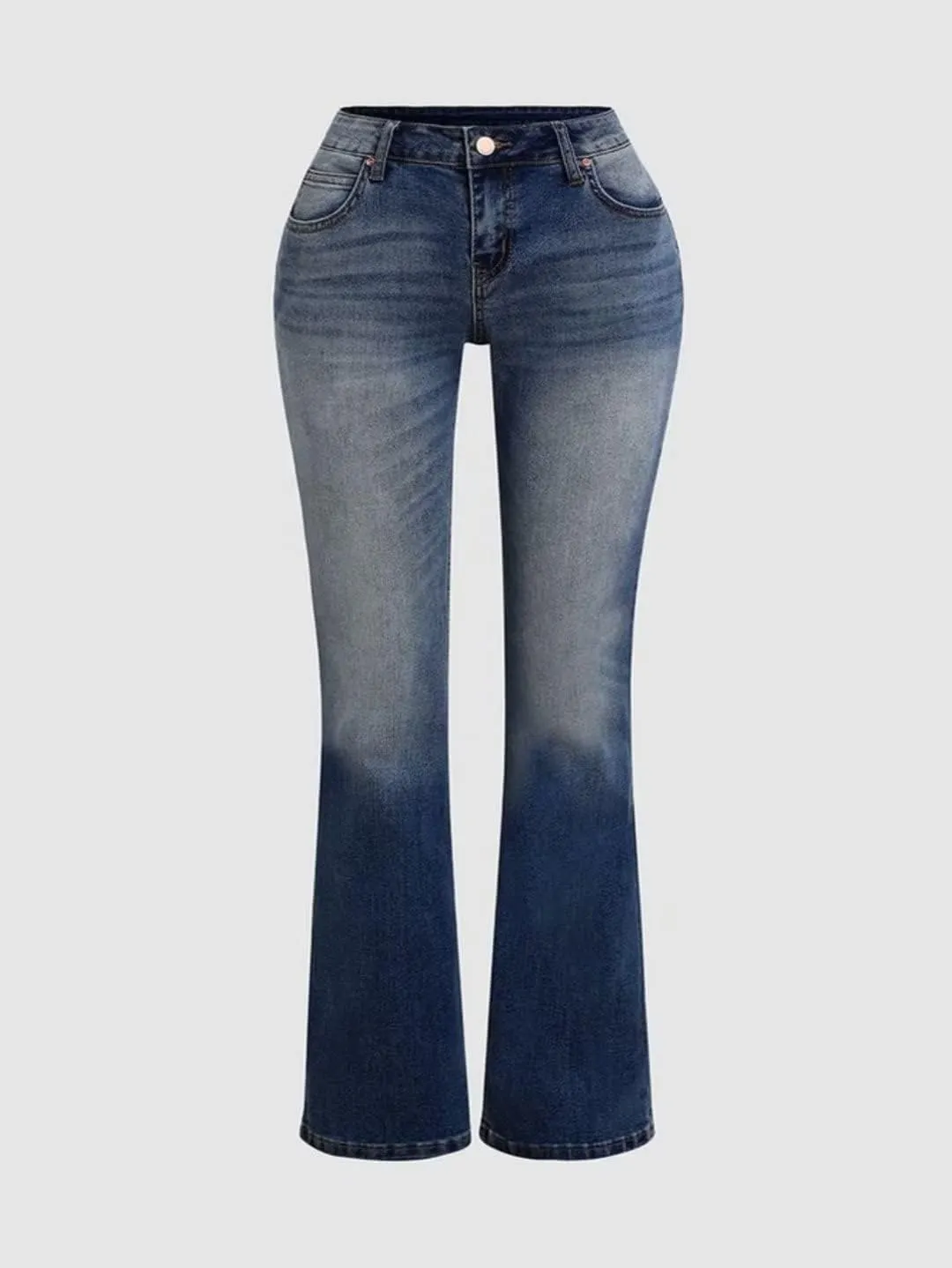 Flamingals Butt Lifting Bootcut Jeans Stretchy Casual Fall Winter Trendy Flare Leg Jeans for Women