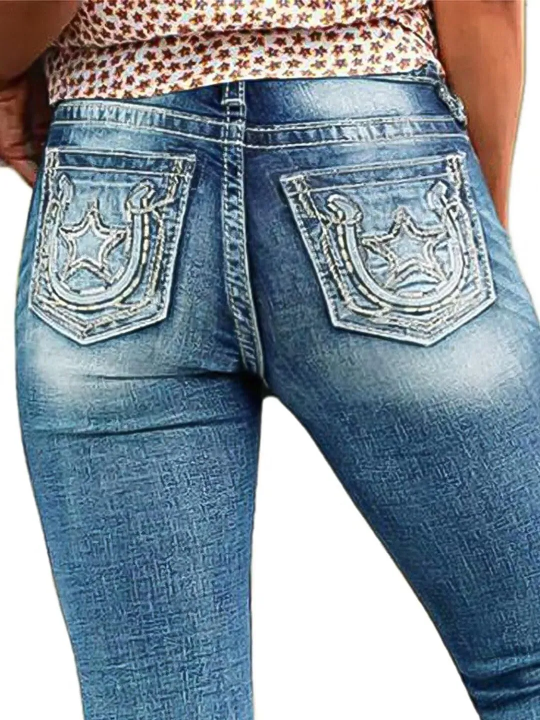 Flamingals Women's Denim Capri Jeans for Women Mid Rise Skinny Capri Pants