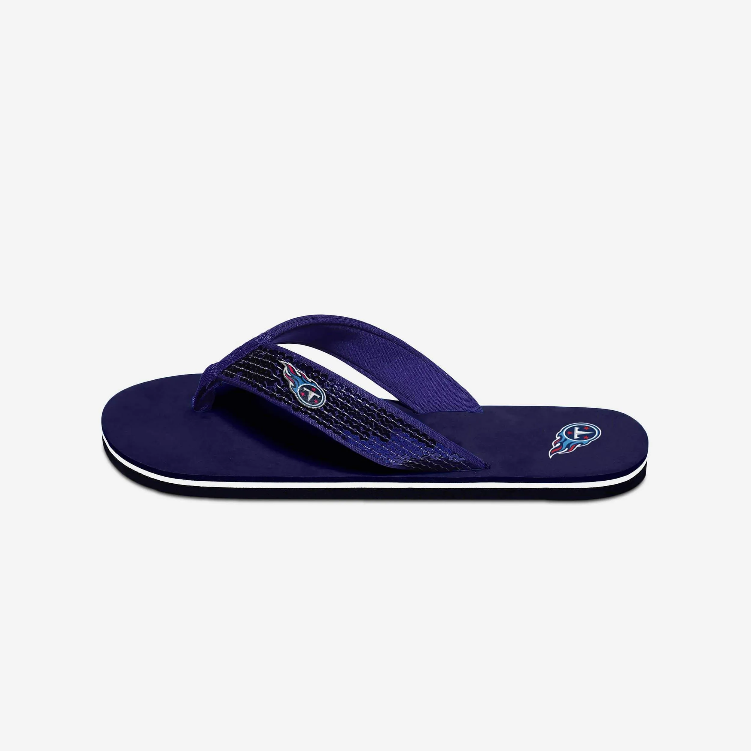 Flexible Classy Tennessee Womens Flip Flop Titans Sequin