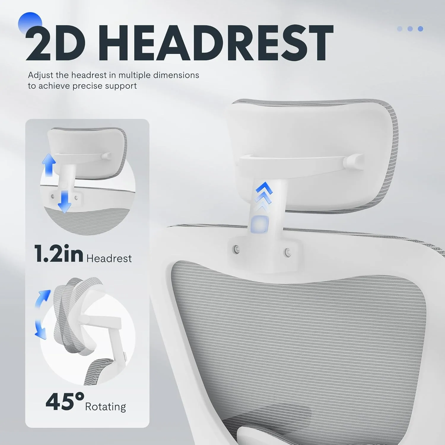 FLEXISPOT Ergonomic Office Chairs Mesh Computer Desk Chair with 4D Flip-up Armrests 2D Lumbar Support Comfy High Back Rolling Task Chair with Swivel Wheels, Grey-1