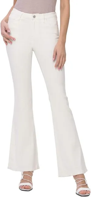 Flying Monkey Ivory Flare Jeans High-Rise Long Length