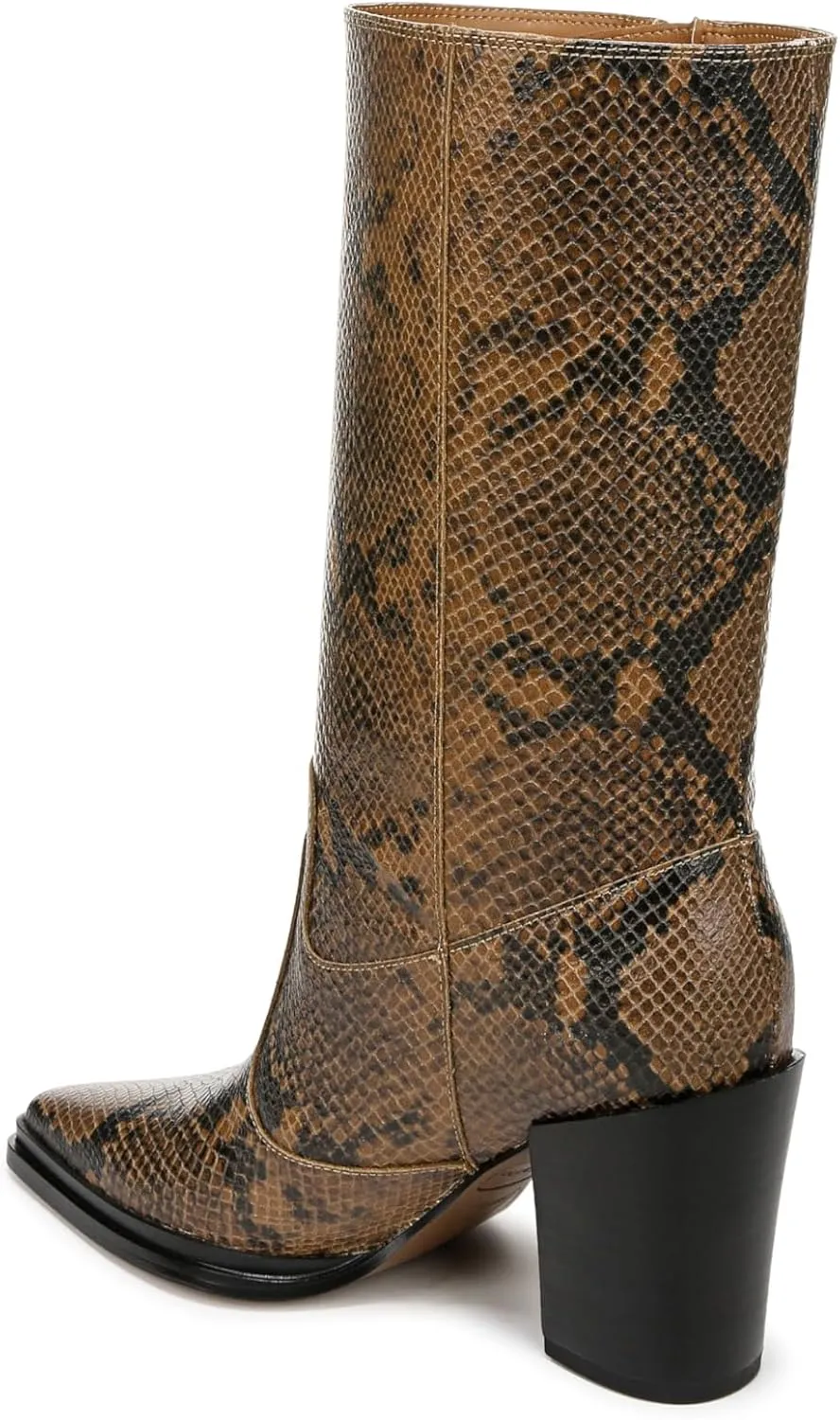 Franco Sarto Womens Jaxon Mid Calf Heeled Boot