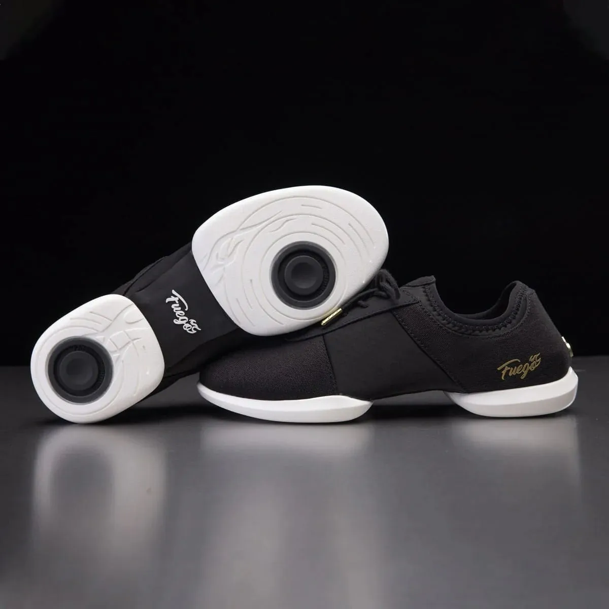 Fuego Sneakers Black Lightweight Split-Sole Dance Shoes