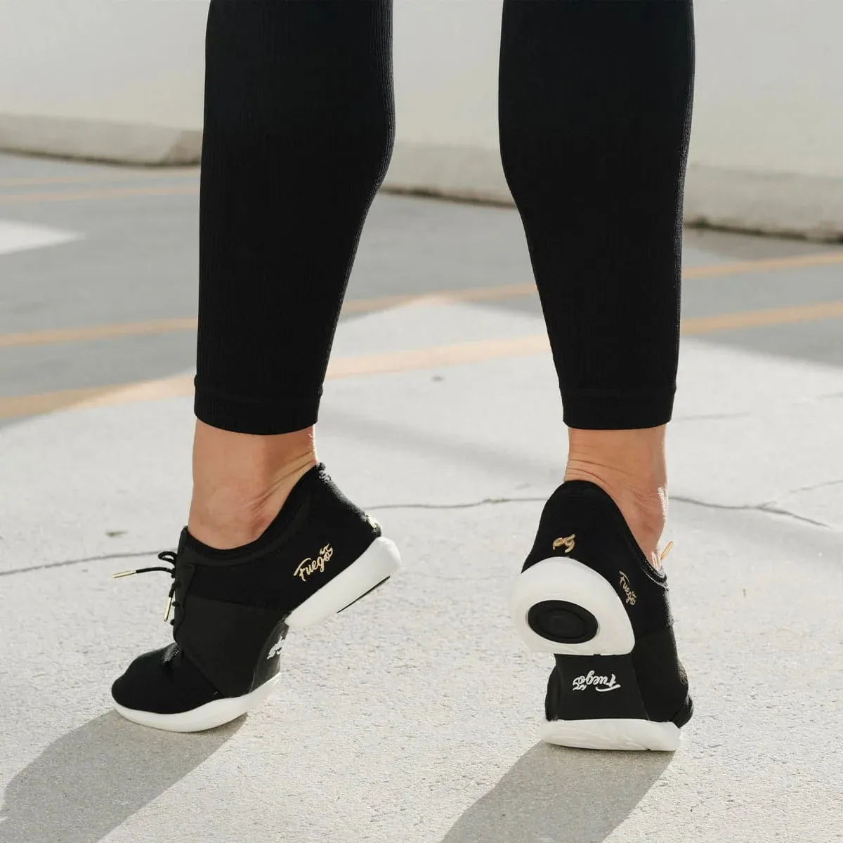Fuego Sneakers Black Lightweight Split-Sole Dance Shoes