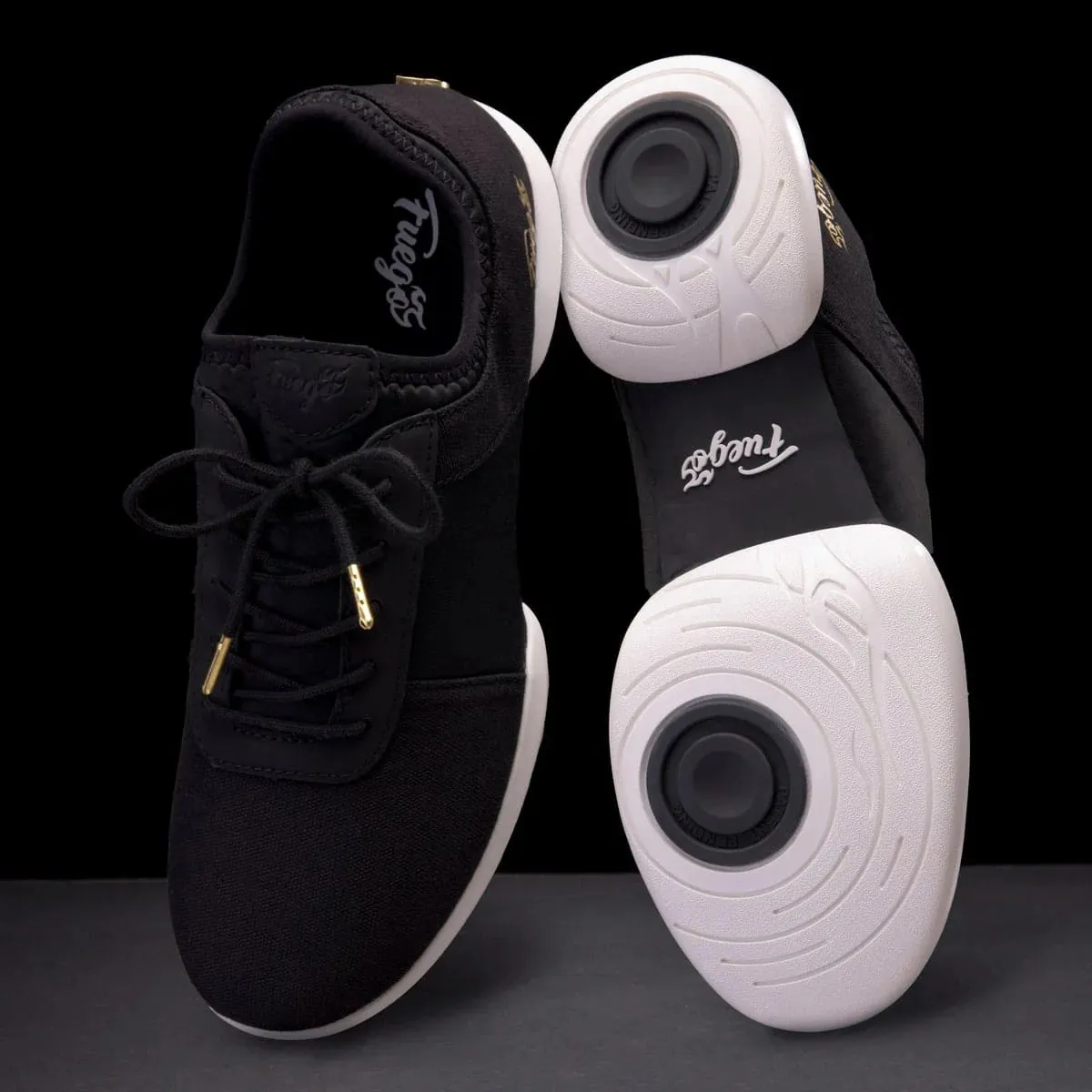Fuego Sneakers Black Lightweight Split-Sole Dance Shoes